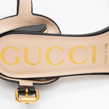 Gucci Leather Horsebit 30mm Sandals - Size 7.5 / 37.5 (SHF-xkzxhp)