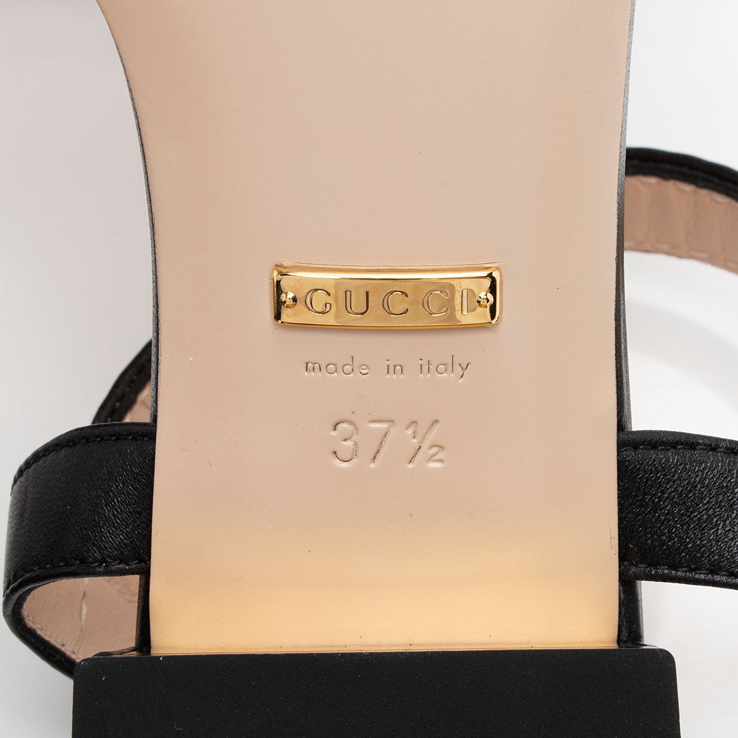 Gucci Leather Horsebit 30mm Sandals - Size 7.5 / 37.5 (SHF-xkzxhp)