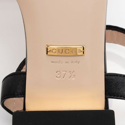 Gucci Leather Horsebit 30mm Sandals - Size 7.5 / 37.5 (SHF-xkzxhp)