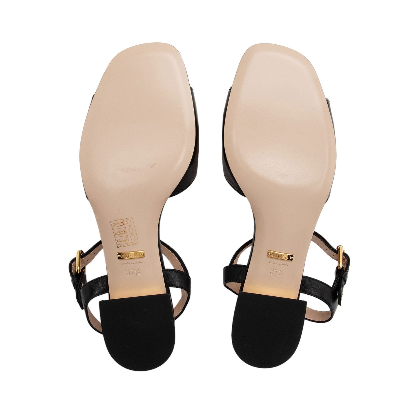 Gucci Leather Horsebit 30mm Sandals - Size 7.5 / 37.5 (SHF-xkzxhp)