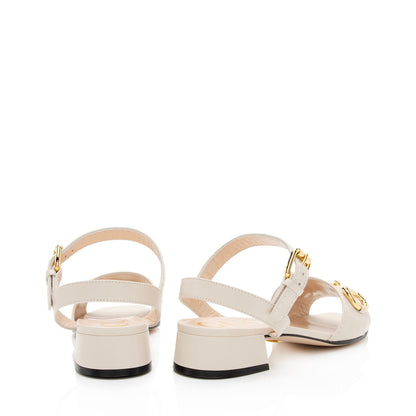 Gucci Leather Horsebit 25mm Sandals - Size 7.5 / 37.5 (SHF-u8CxO8)