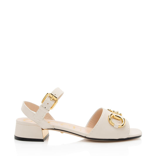 Gucci Leather Horsebit 25mm Sandals - Size 7.5 / 37.5 (SHF-u8CxO8)