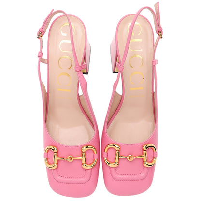 Gucci Leather Horsebit Slingback Pumps - Size 9.5 / 39.5 (SHF-HjnpQi)