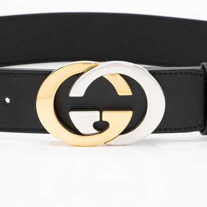 Gucci Leather Two Tone Interlocking G Belt - Size 30 / 75 (SHF-Xh8sRS)
