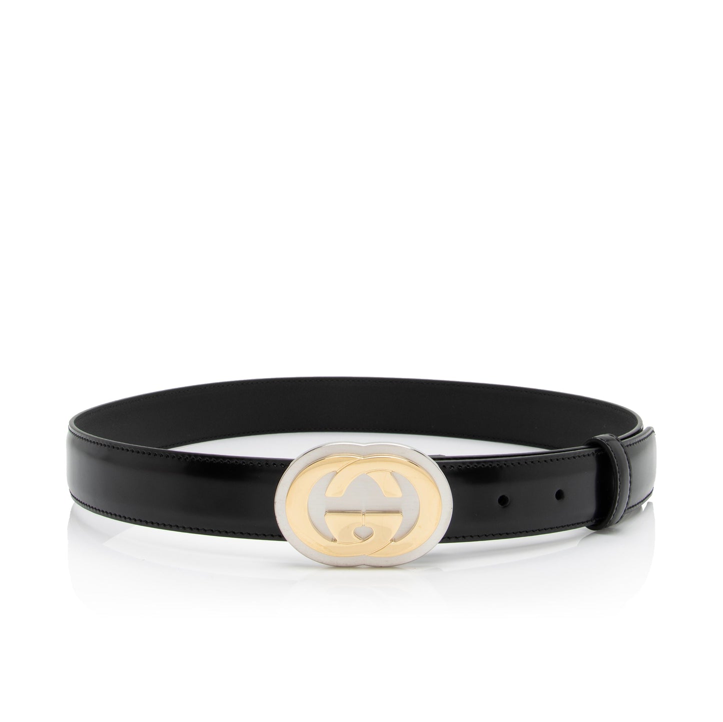 Gucci Leather Interlocking G Belt - Size 32 / 80 (SHF-23273)