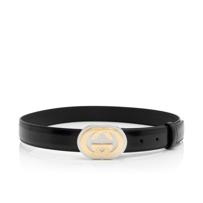 Gucci Leather Interlocking G Belt - Size 32 / 80 (SHF-23273)