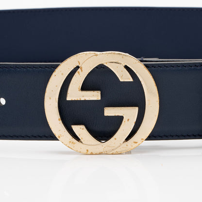 Gucci Leather Interlocking G Belt - Size 32 / 80 (SHF-TrDMkX)