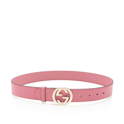 Gucci Leather Interlocking G Belt - Size 34 / 85 (SHF-kx52YG)