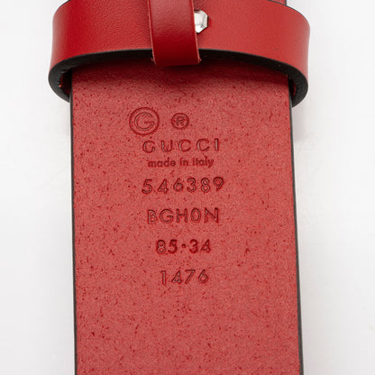 Gucci Leather Interlocking G Belt - Size 34 / 85