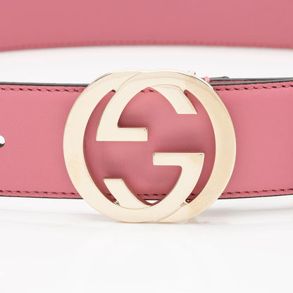 Gucci Leather Interlocking G Belt - Size 34 / 85