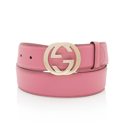 Gucci Leather Interlocking G Belt - Size 34 / 85