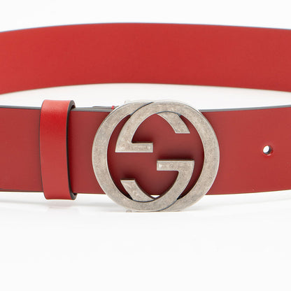 Gucci Leather Interlocking G Belt - Size 34 / 85