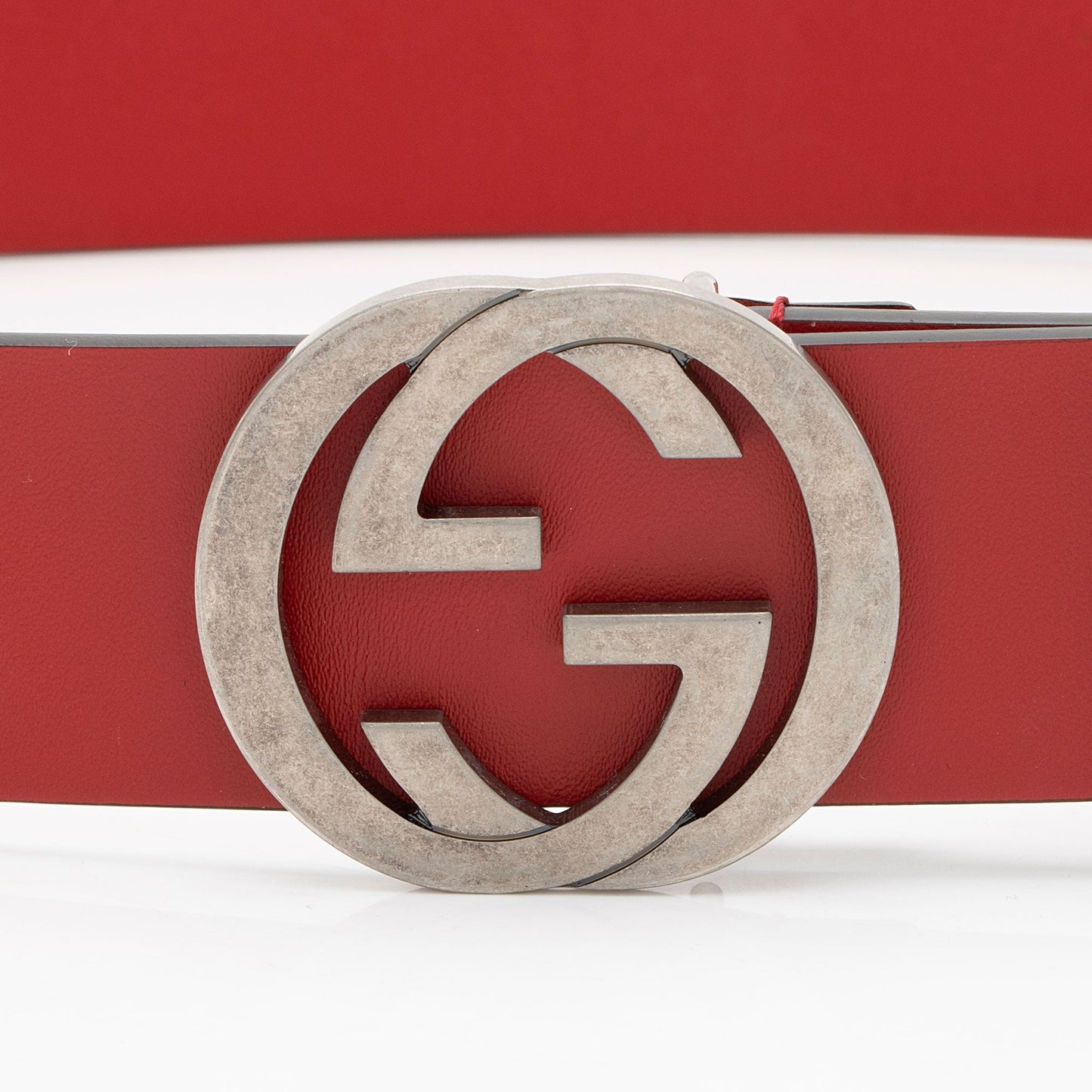 Gucci Leather Interlocking G Belt - Size 34 / 85