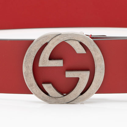 Gucci Leather Interlocking G Belt - Size 34 / 85