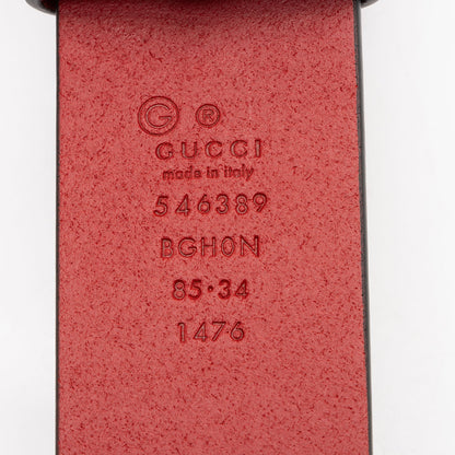 Gucci Leather Interlocking G Belt - Size 34 / 85