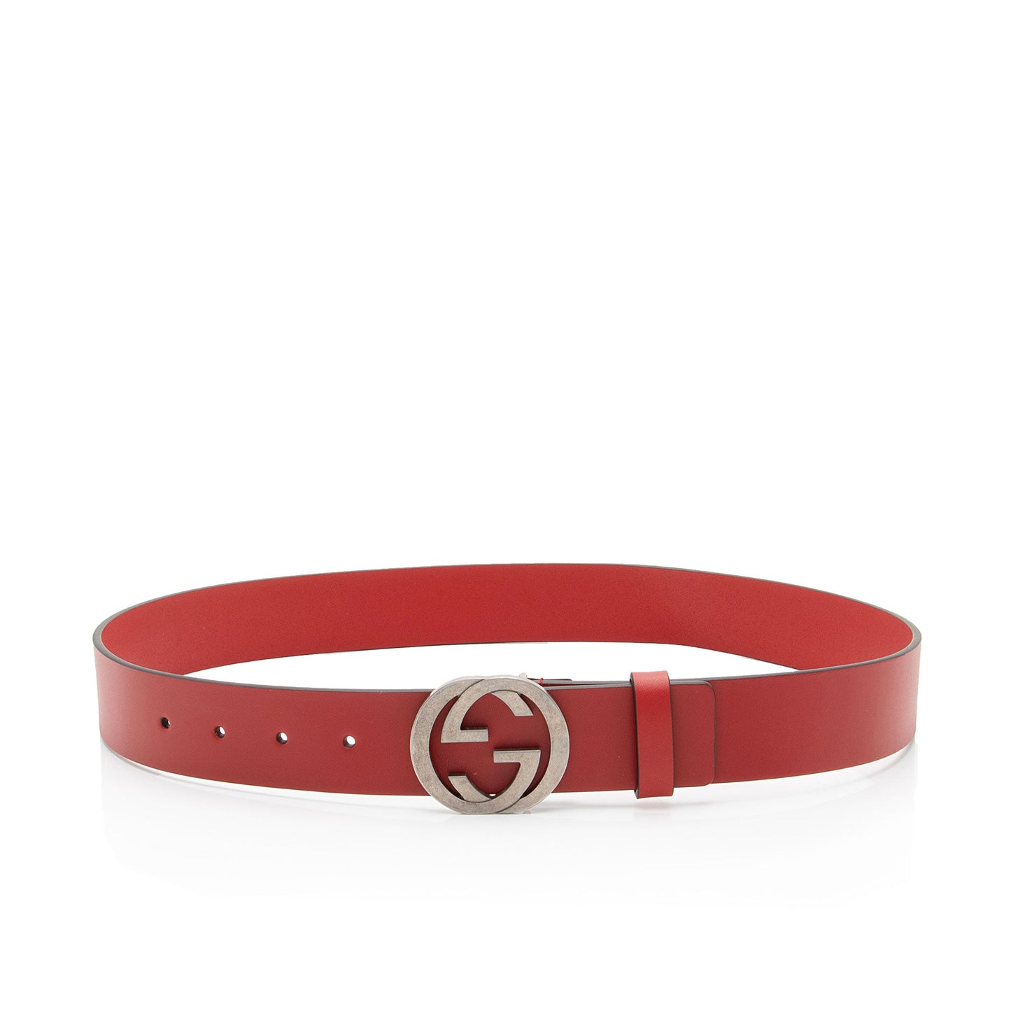 Gucci Leather Interlocking G Belt - Size 34 / 85