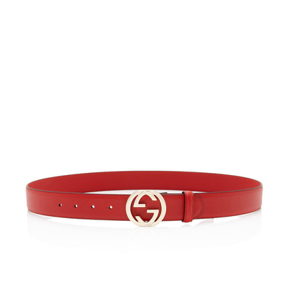 Gucci Leather Interlocking G Belt - Size 38 / 95 (SHF-eaffXQ)
