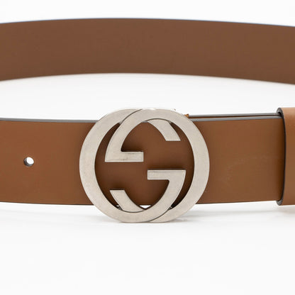 Gucci Leather Interlocking G Belt - Size 38 / 95