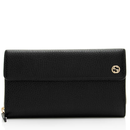 Gucci Leather Interlocking G Continental Wallet (SHF-6vJqS2)