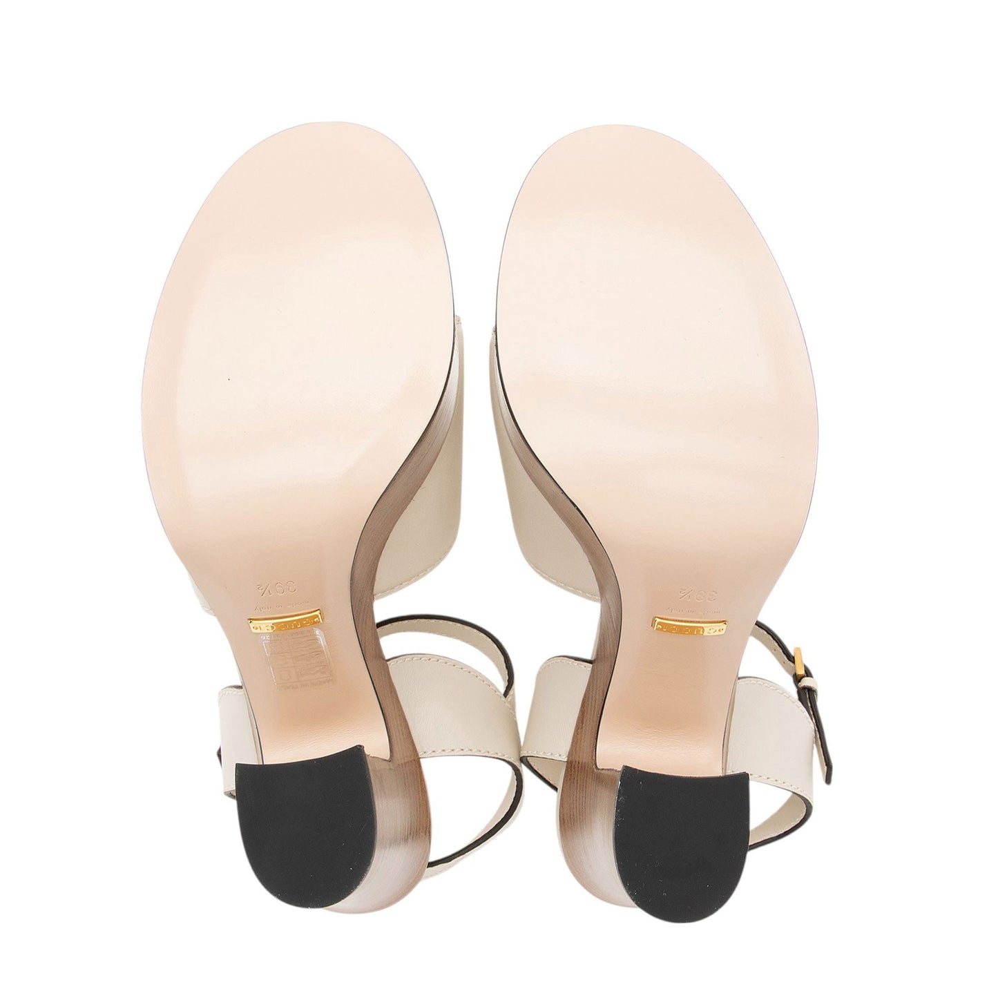 Gucci Leather Interlocking G Cutout Platform Sandals - Size 9.5 / 39.5