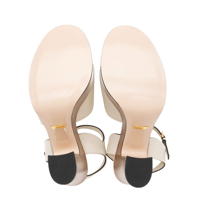 Gucci Leather Interlocking G Cutout Platform Sandals - Size 9.5 / 39.5