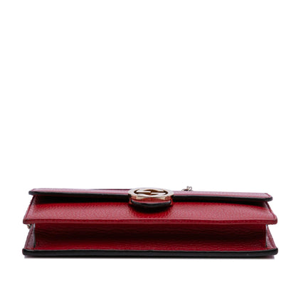 Gucci Leather Interlocking G Dollar Wallet on Chain