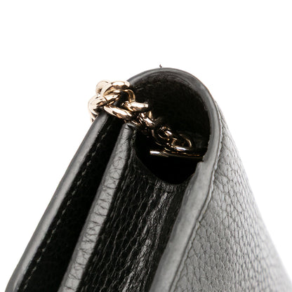 Gucci Leather Interlocking G Dollar Wallet on Chain