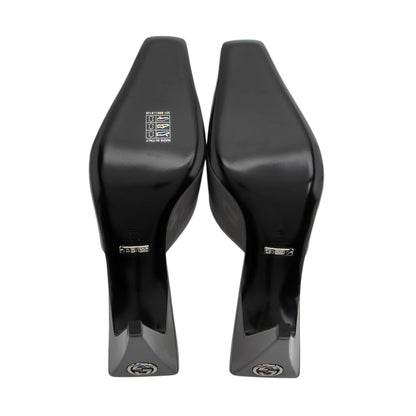 Gucci Leather Interlocking G Mallory Mules - Size 8 / 38