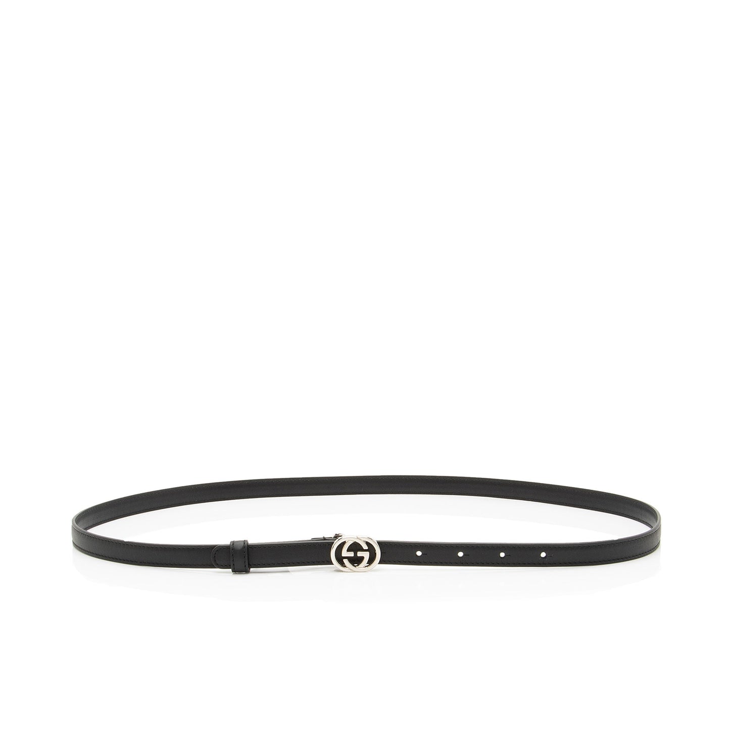 Gucci Leather Interlocking G Slim Belt - Size 38 / 95