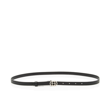 Gucci Leather Interlocking G Slim Belt - Size 38 / 95