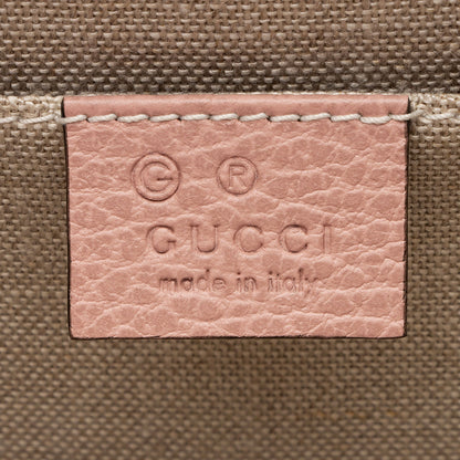 Gucci Leather Interlocking G Small Shoulder Bag (SHF-6sbkNl)