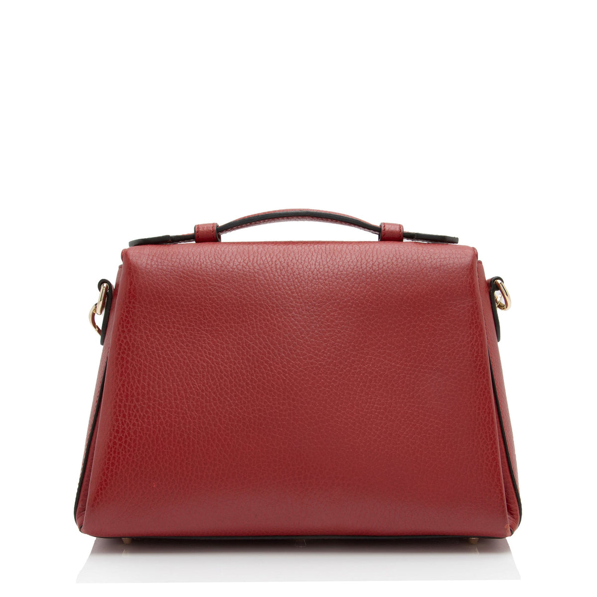 Gucci Leather Interlocking G Small Top Handle