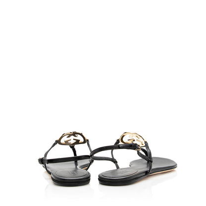 Gucci Leather Interlocking GG Heart Sandals - Size 6.5 / 36.5 (SHF-17629)