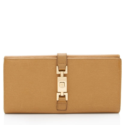 Gucci Leather Jackie Long Wallet (SHF-BlyuRJ)