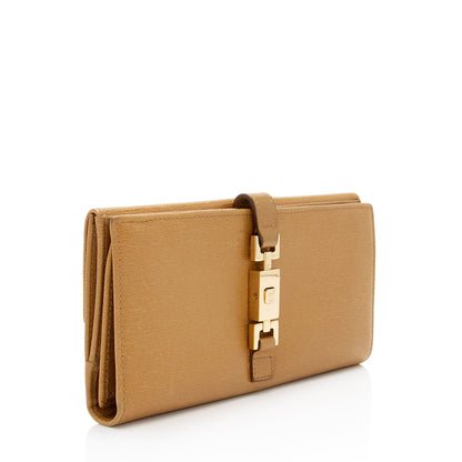 Gucci Leather Jackie Long Wallet (SHF-BlyuRJ)