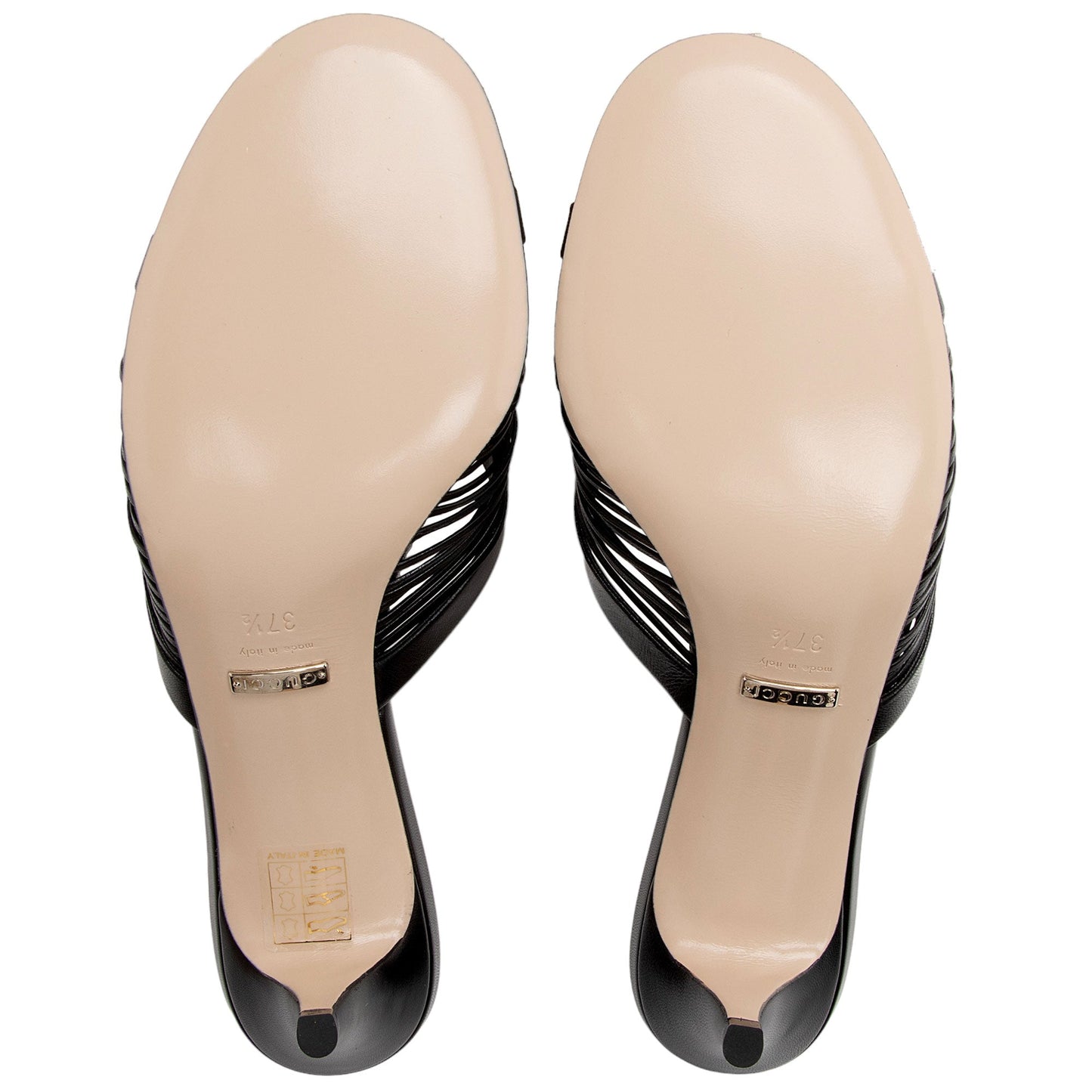 Gucci Leather Knot Sandals - Size 7.5 / 37.5 (SHF-CuMczF)