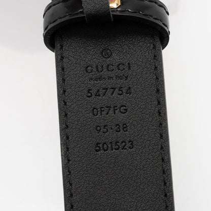 Gucci Leather Enamel Logo Belt - Size 38 / 95 (SHF-mDnVzm)