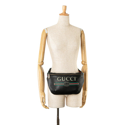 Gucci Leather Logo Belt Bag (SHG-kNsWmz)