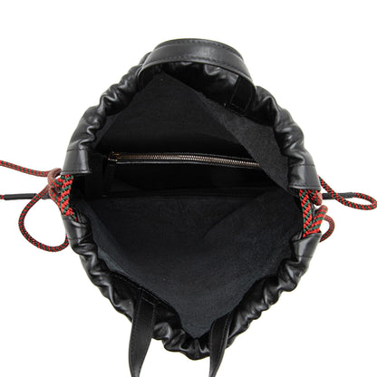 Gucci Leather Logo Drawstring Backpack (SHF-Gg5KaW)