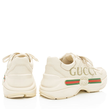 Gucci Leather Logo Rhyton Sneakers - Size 6.5 / 36.5