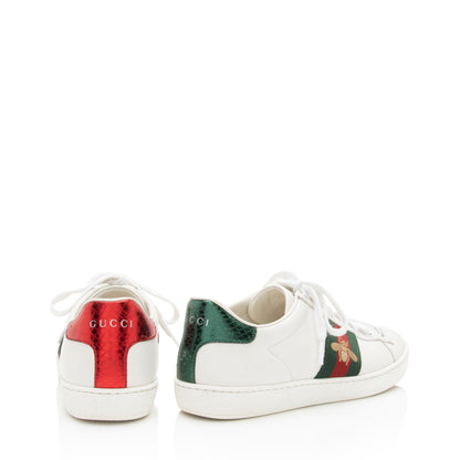 Gucci Leather New Ace Bee Sneakers - Size 6.5 / 36.5 (SHF-XiM4za)