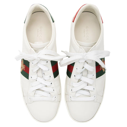 Gucci Leather New Ace Bee Sneakers - Size 6.5 / 36.5 (SHF-XiM4za)