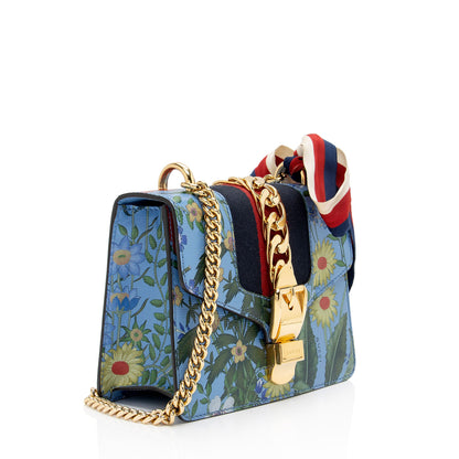 Gucci Leather New Flora Sylvie Mini Chain Bag (SHF-Yl1uiM)