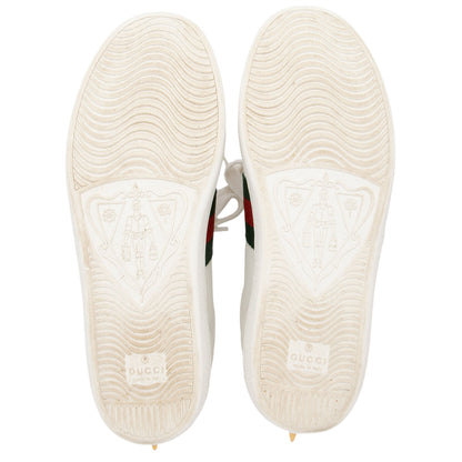 Gucci Leather Pearl Studded Web Ace Sneakers - Size 7 / 37 (SHF-gBzTiz)