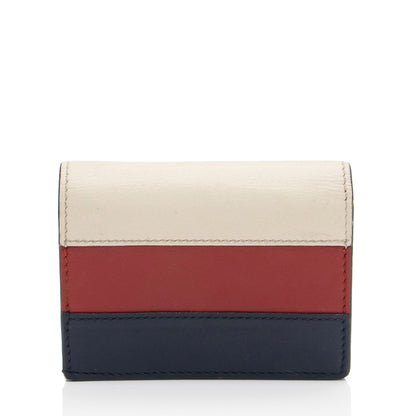 Gucci Leather Queen Margaret Bee Card Case (SHF-xcHoPF)