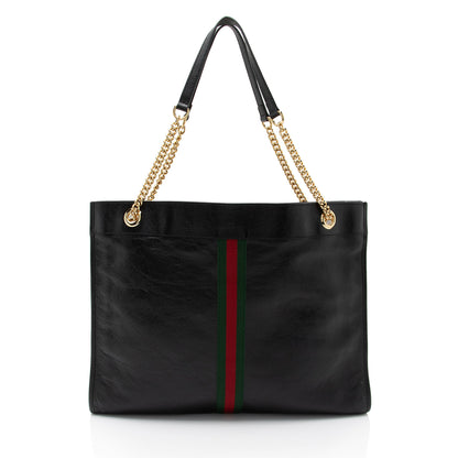Gucci Leather Rajah Large Tote (SHF-Vvlw5M)