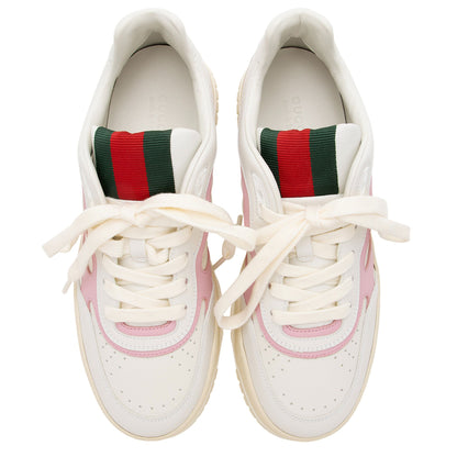 Gucci Leather Re-Web Low Top Sneakers - Size 9 / 39