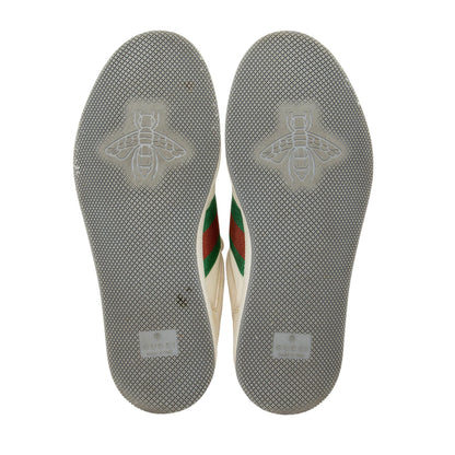 Gucci Leather Web Screener Sneakers - Size 5.5 / 35.5
