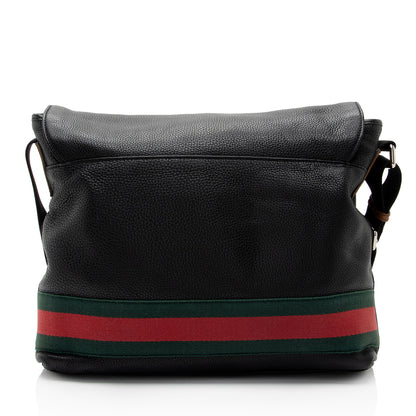 Gucci Leather Signature Web Messenger (SHF-6F03zC)