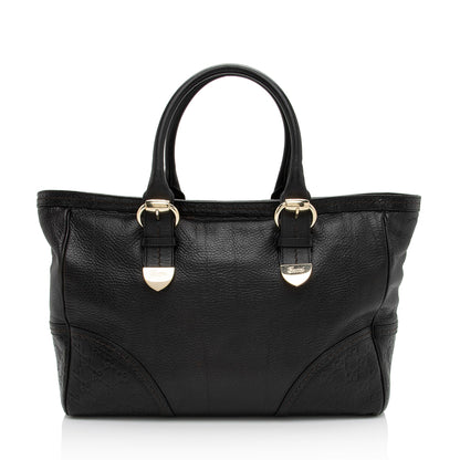Gucci Leather Signoria Medium Tote (SHF-i1L2KK)